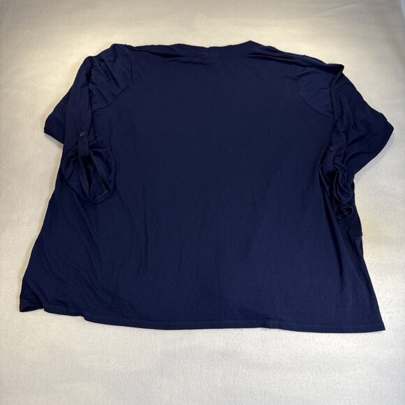 Kim Rogers Open Front Cardigan Size XL Navy Blue 3/4 sleeve - Picture 7 of 9